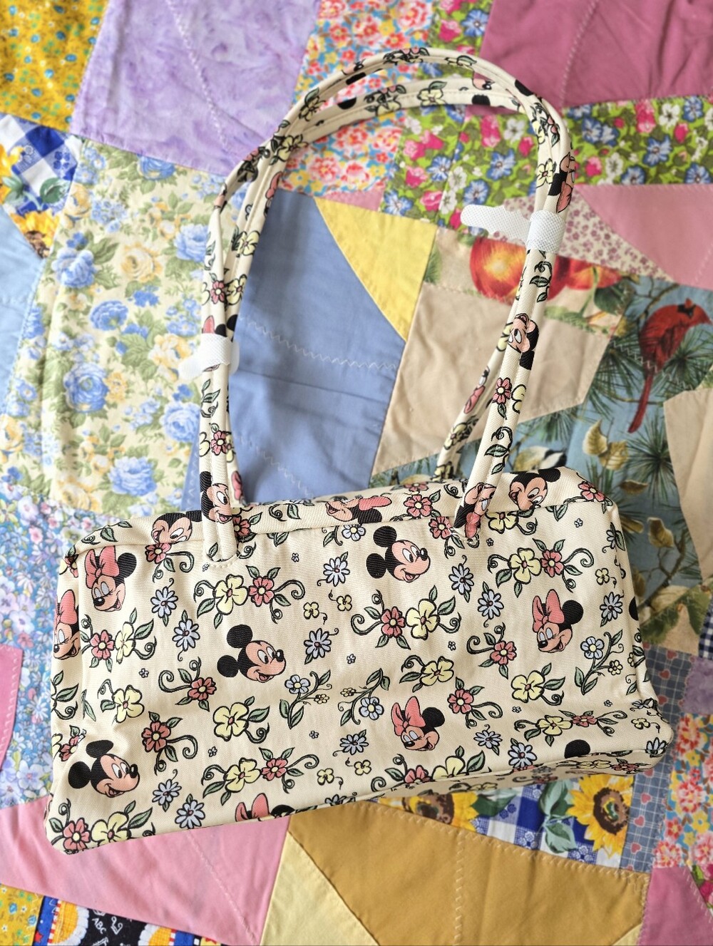 *NWT* BAGGU X DISNEY Storybook Florals Bowler Bag - Picture 4 of 9